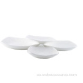 LOGO RESTAURADO Custom Restaurante Plain White Round de porcelana